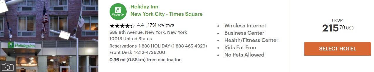 Capital One Spring Priceline - Holiday Inn New York City Times Square on IHG