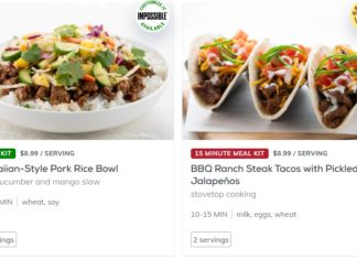 a collage of food on a table