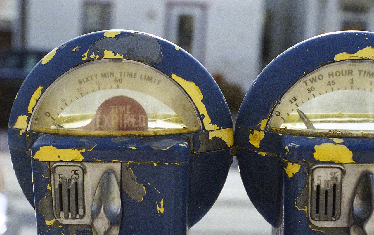 a close-up of a parking meter