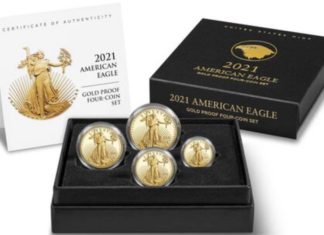 American Eagle 2021 Gold Proof Four-Coin Set