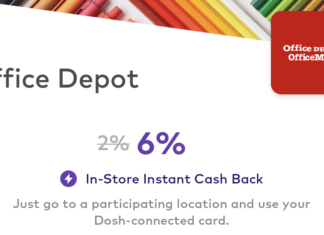 Dosh Office Depot 6%