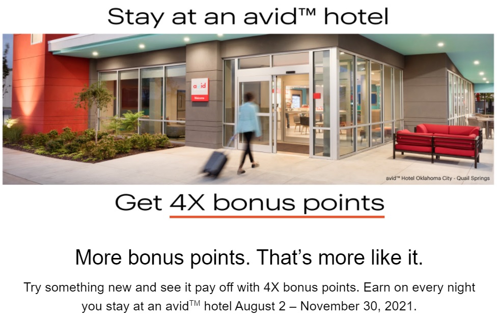 IHG Avid 4x Bonus Points