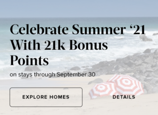 Marriott Homes & Villas Earn 21,000 bonus points $2,100 spend