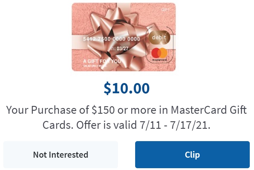 Meijer Mastercard Gift Card 07.11.21