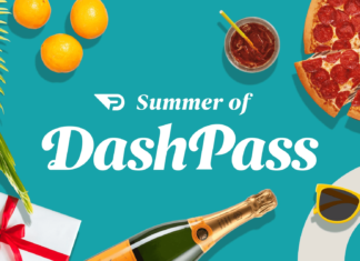 a food and drink on a blue background