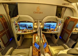 Emirates First Class cabin