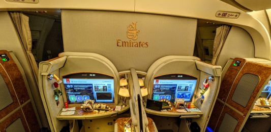 Emirates First Class cabin