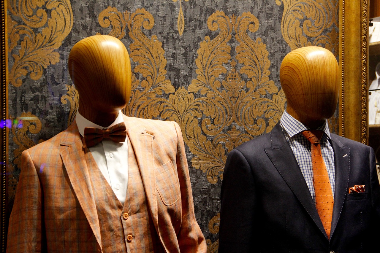 two mannequins in suits