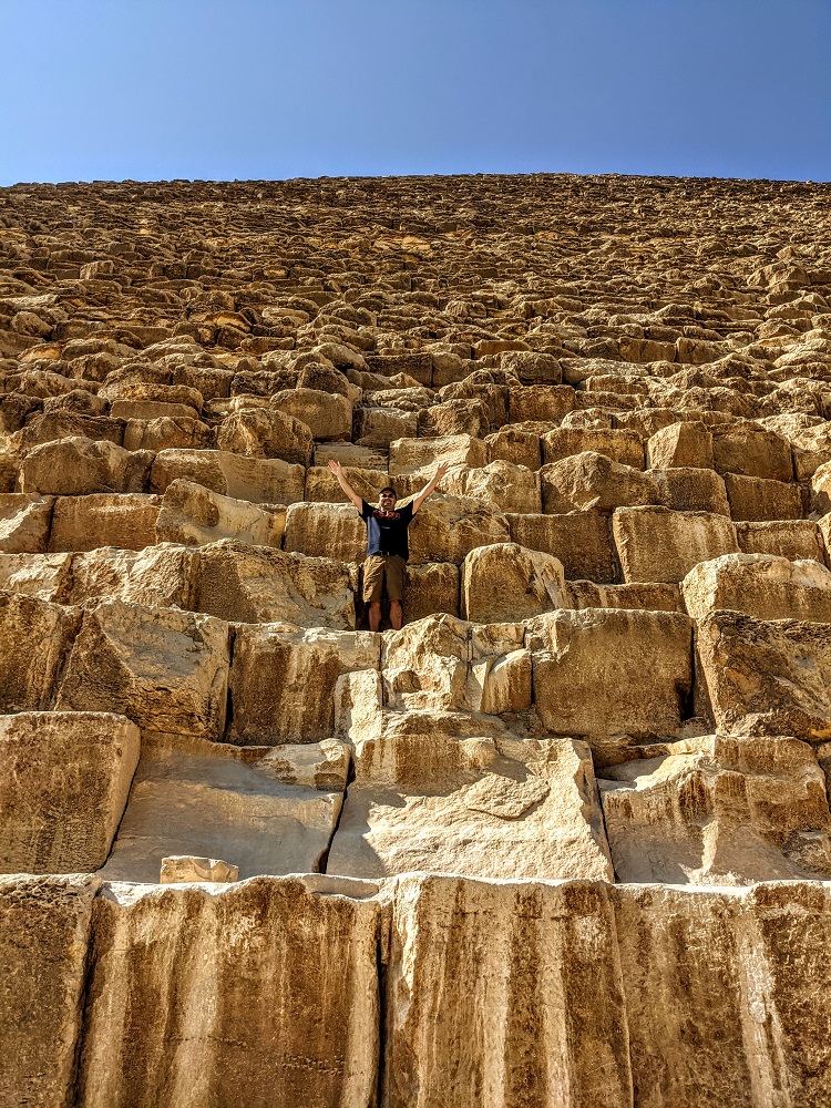 Me standing on the Great Pyramid (this is about as Instagrammy as I get)