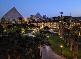 View of the Pyramids of Giza from Marriott Mena House