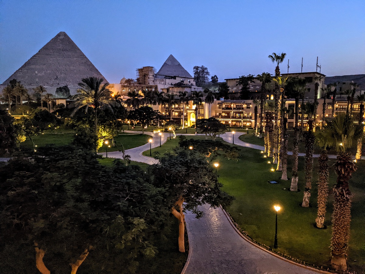 View of the Pyramids of Giza from Marriott Mena House