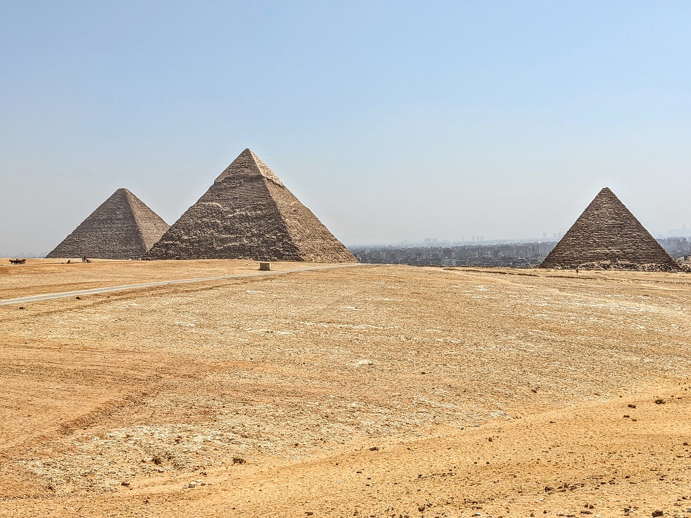 View of all three pyramids from Panorama Point