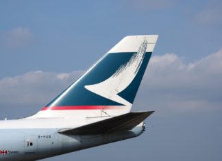 Cathay Pacific airplane