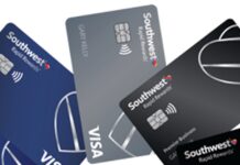 several credit cards with different colors