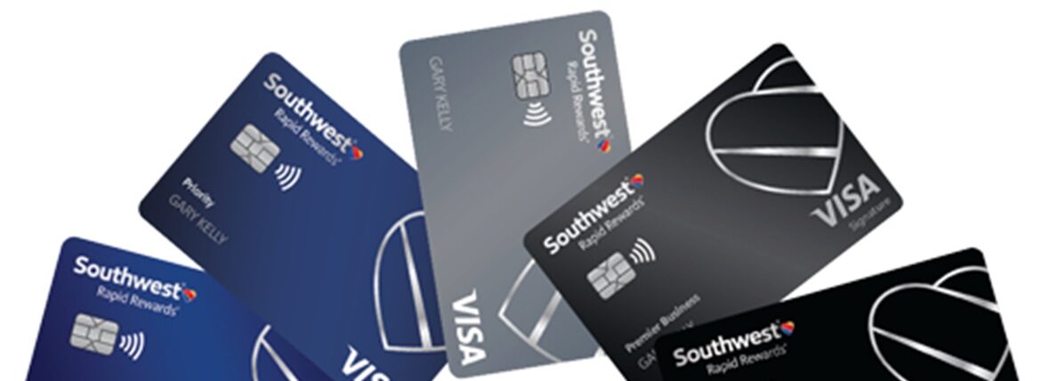 several credit cards with different colors