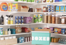 a pantry with many different types of food