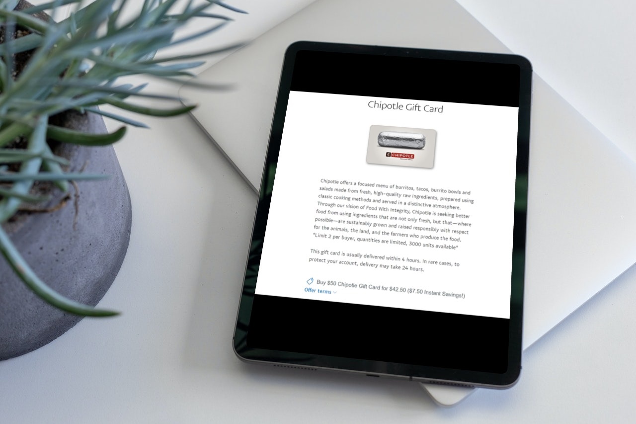 Dead] $50 Chipotle Gift Cards For $42.50