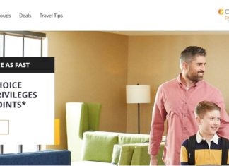 a man and boy standing in a room