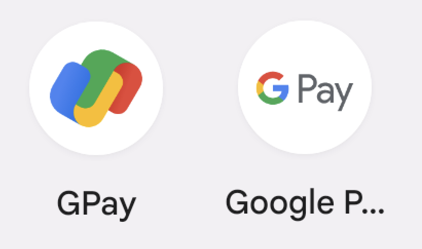 Google Pay icons old and new