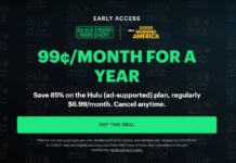 Hulu $0.99 Per Month Black Friday Subscription Deal