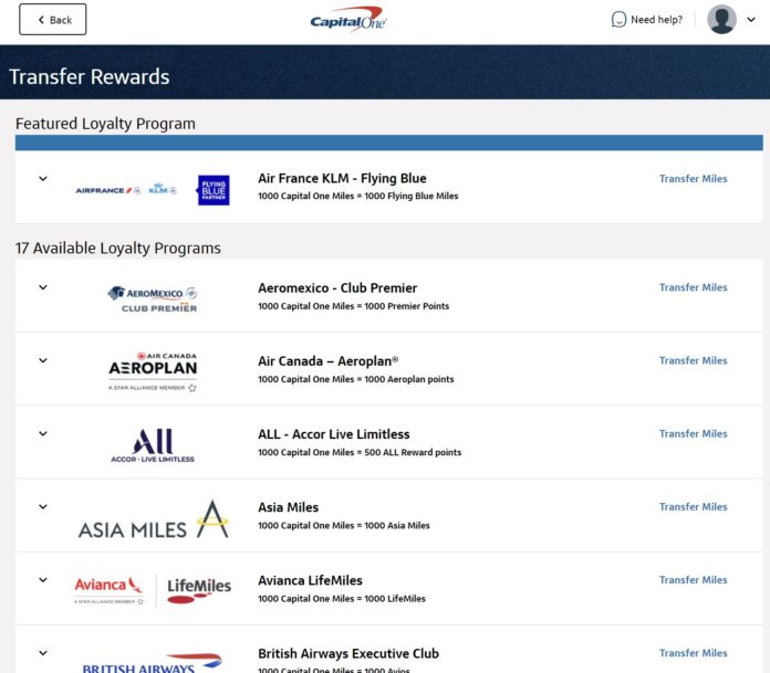 CAPITAL ONE MILES TRANSFER PARTNERS A COMPLETE GUIDE 2025 visual data 5