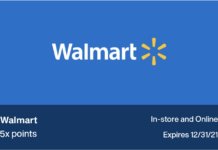 Point debit card Walmart 5x