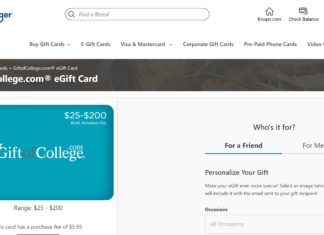 a screenshot of a gift card