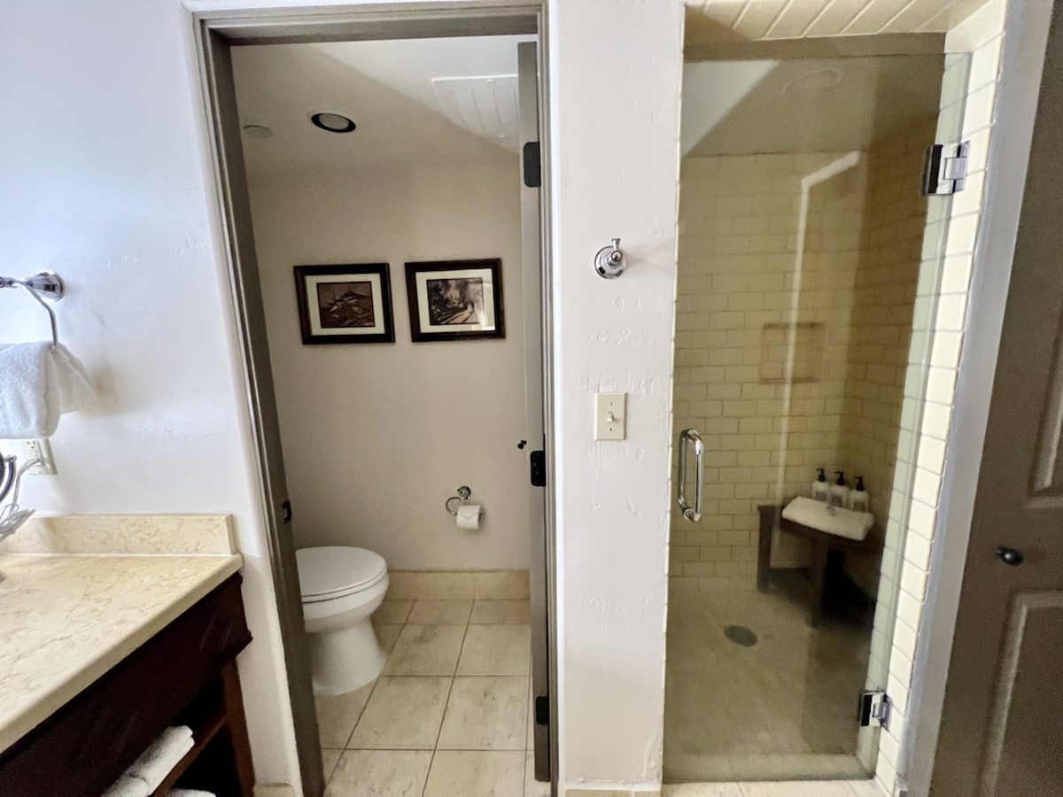 Hyatt's Royal Palm's Resort Scottsdale Bathroom toilet and shower