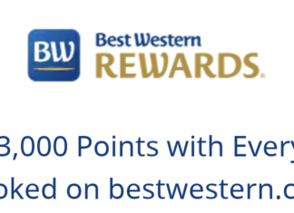 Best Western 3,000 bonus points per stay promotion