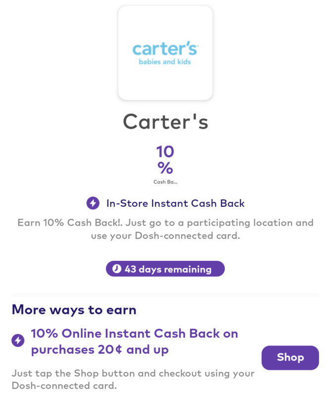 Dosh Carter's in-store & online