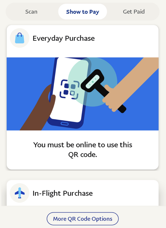 PayPal in-flight purchase option