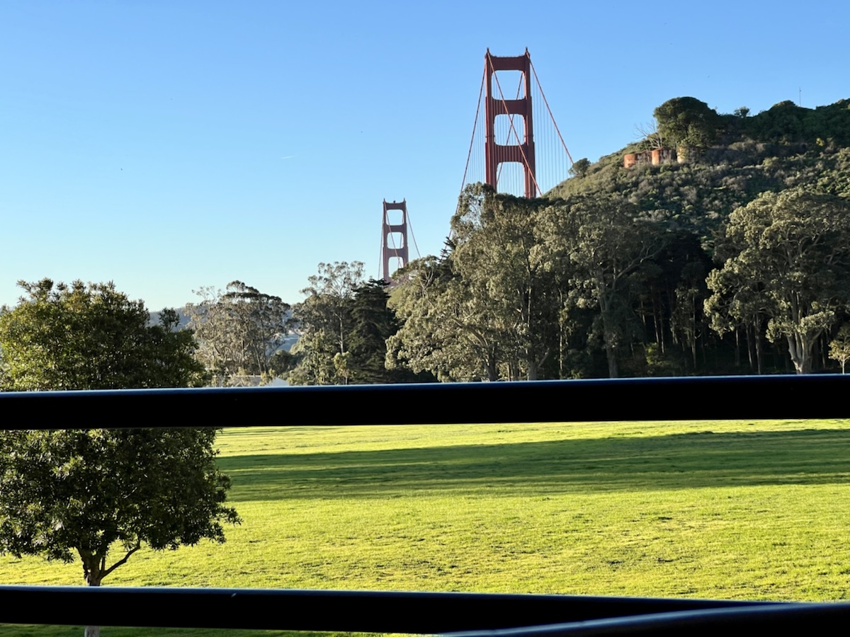 Cavallo Point Lodge View of Bridge from breakfast table
