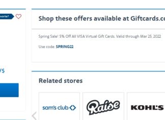 a screenshot of a gift card