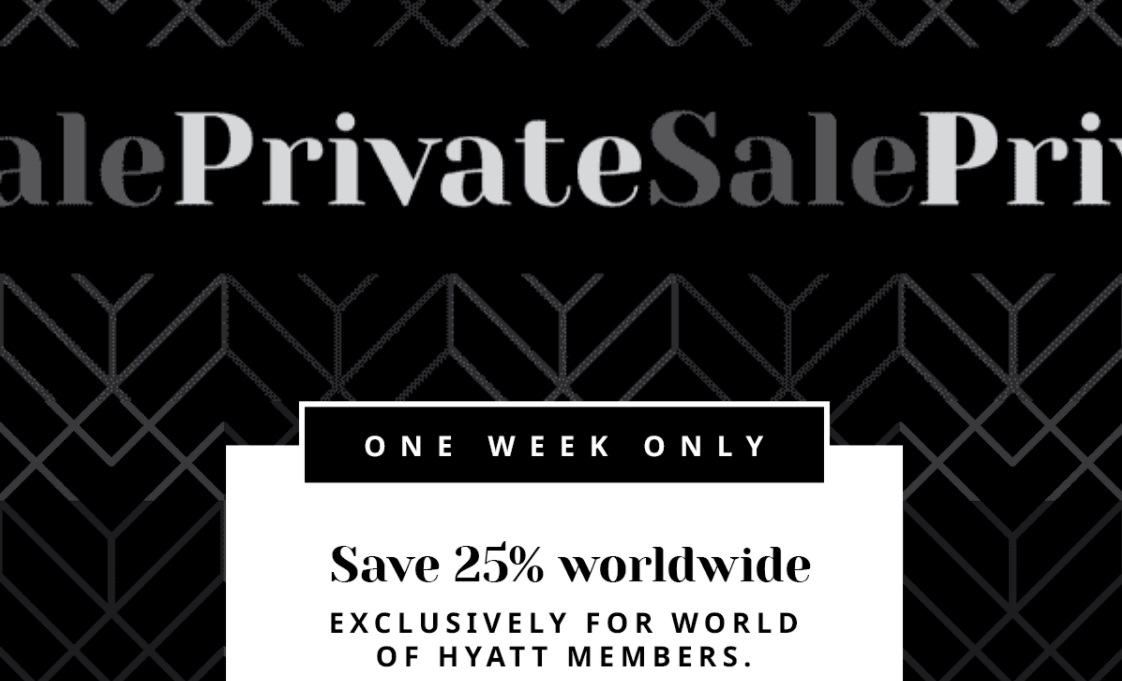 Hyatt Private Sale 25% Discount
