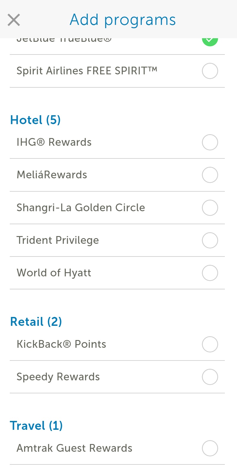 a screenshot of a hotel checklist