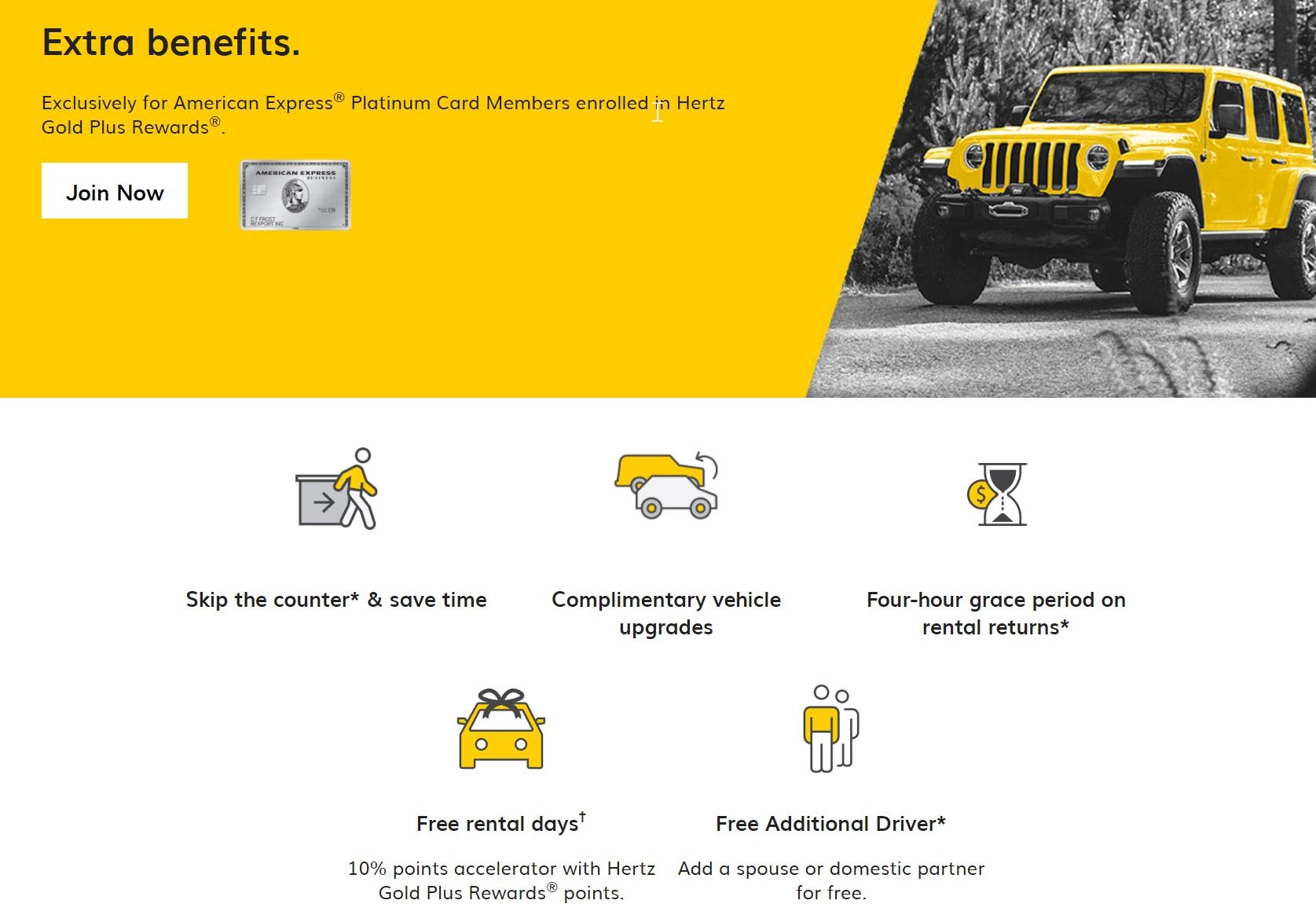 The American Express Platinum Hertz benefit has saved me over $1000/yr on rental  cars