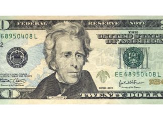 a close-up of a currency