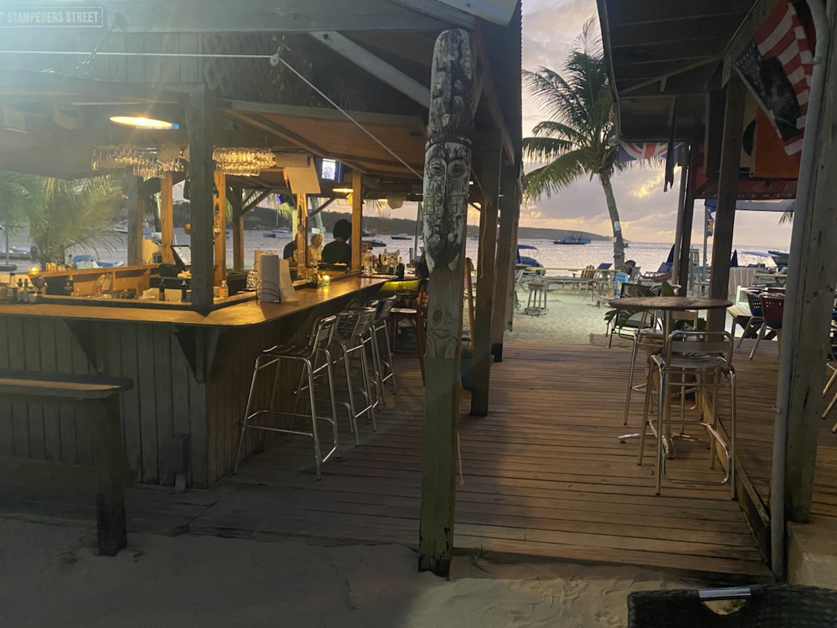 a bar on a beach