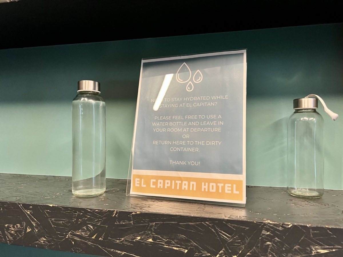 a glass bottles on a shelf