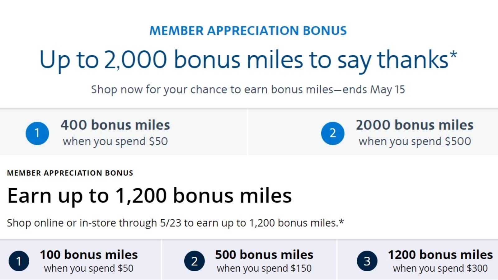 a screenshot of a member appreciation bonus