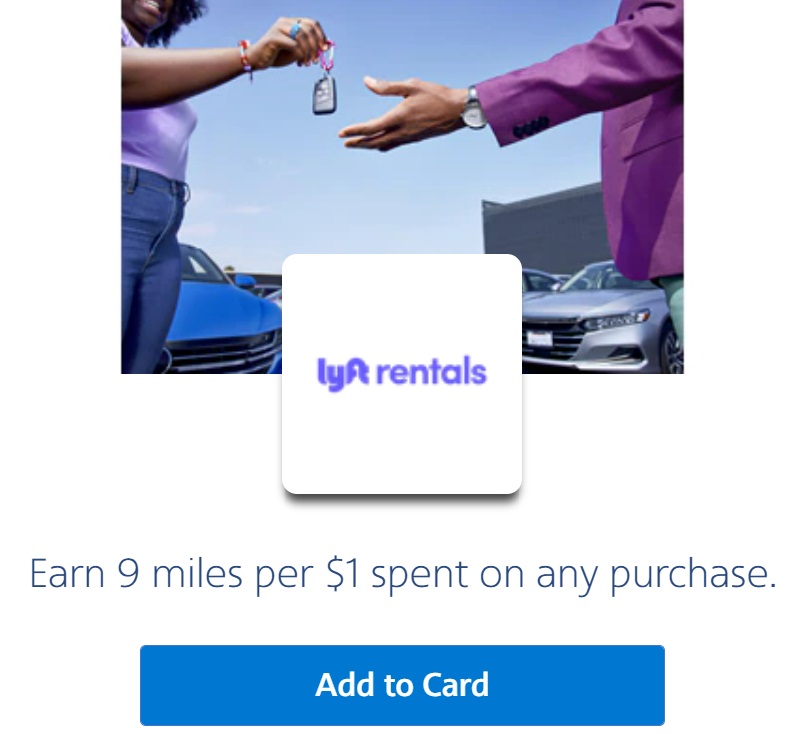 Lyft Rentals SimplyMiles 9x