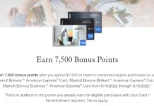 Amex Marriott Credit Cards Spend $7,500 Get 7,500 Bonus Points