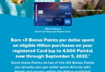 Hilton 3x bonus points cardholder stays