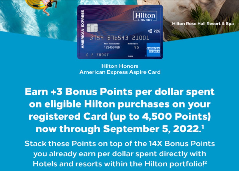 Hilton 3x bonus points cardholder stays