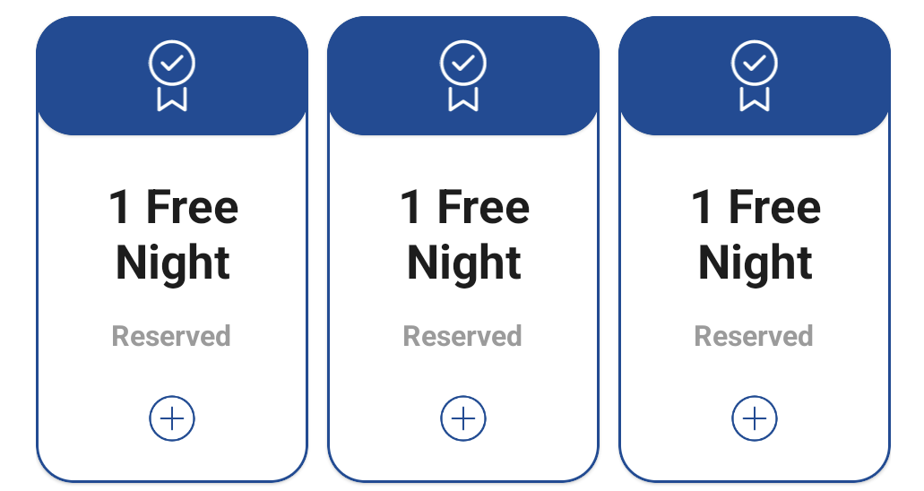 Hilton app free night certificates list