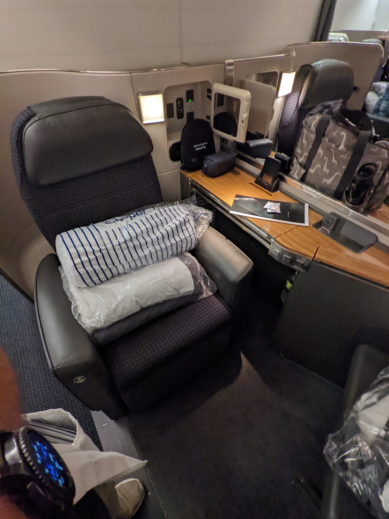 a chair in a plane