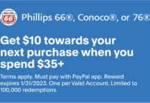 PayPal App Phillips 66 Conoco 76