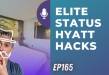 a man in a hotel room