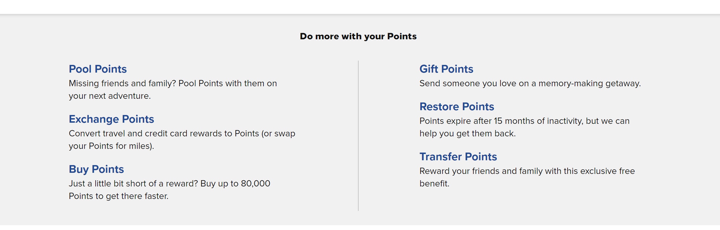a screenshot of a gift points program
