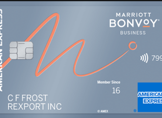 a credit card with a red line